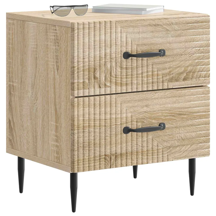 Cabinet de chevet avec tiroir Chêne Sonoma 43 x 34,5 x 47,5 cm - 3