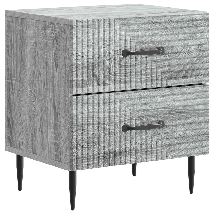 Cabinet de chevet avec tiroir Sonoma gris 43 x 34,5 x 47,5 cm - 2