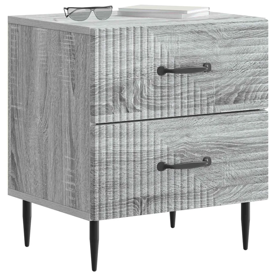 Cabinet de chevet avec tiroir Sonoma gris 43 x 34,5 x 47,5 cm - 3