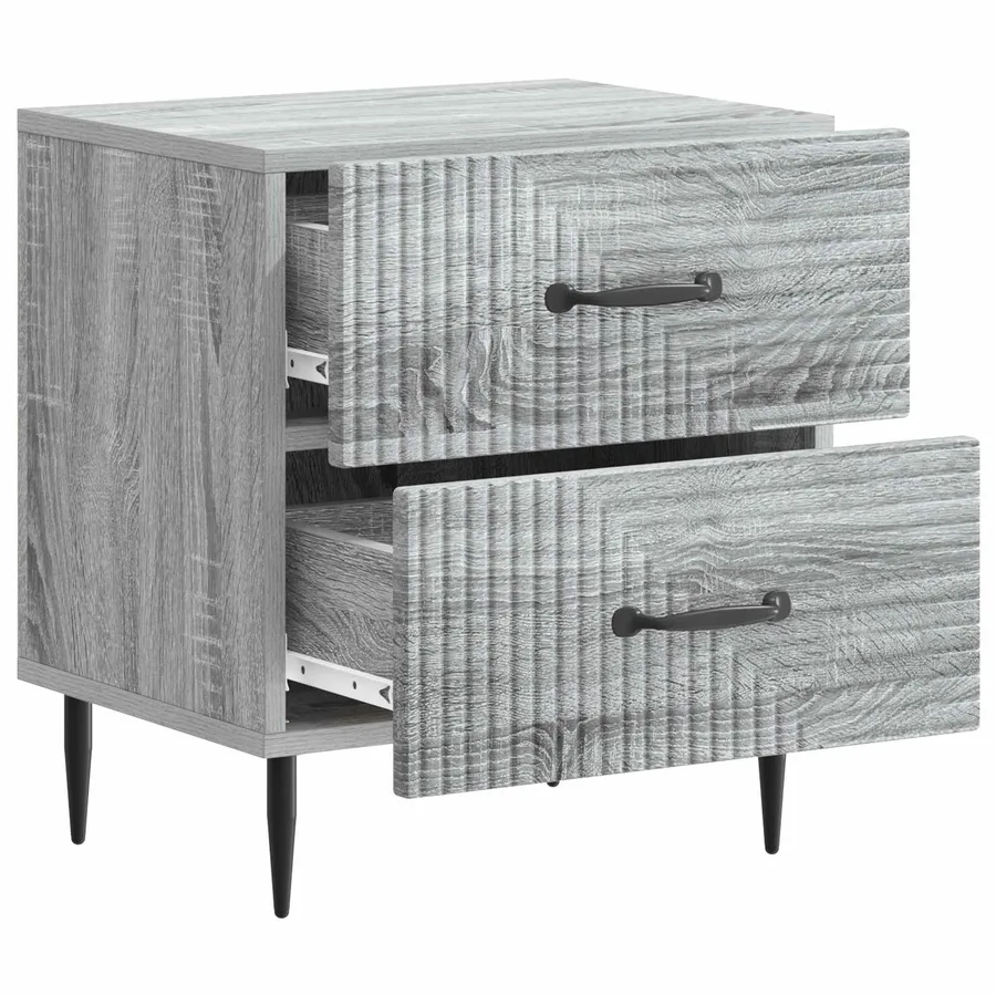 Cabinet de chevet avec tiroir Sonoma gris 43 x 34,5 x 47,5 cm - 4