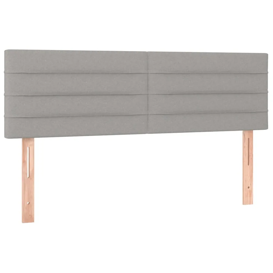 Sommier à lattes de lit avec matelas Gris clair 140x190cm Tissu - 6