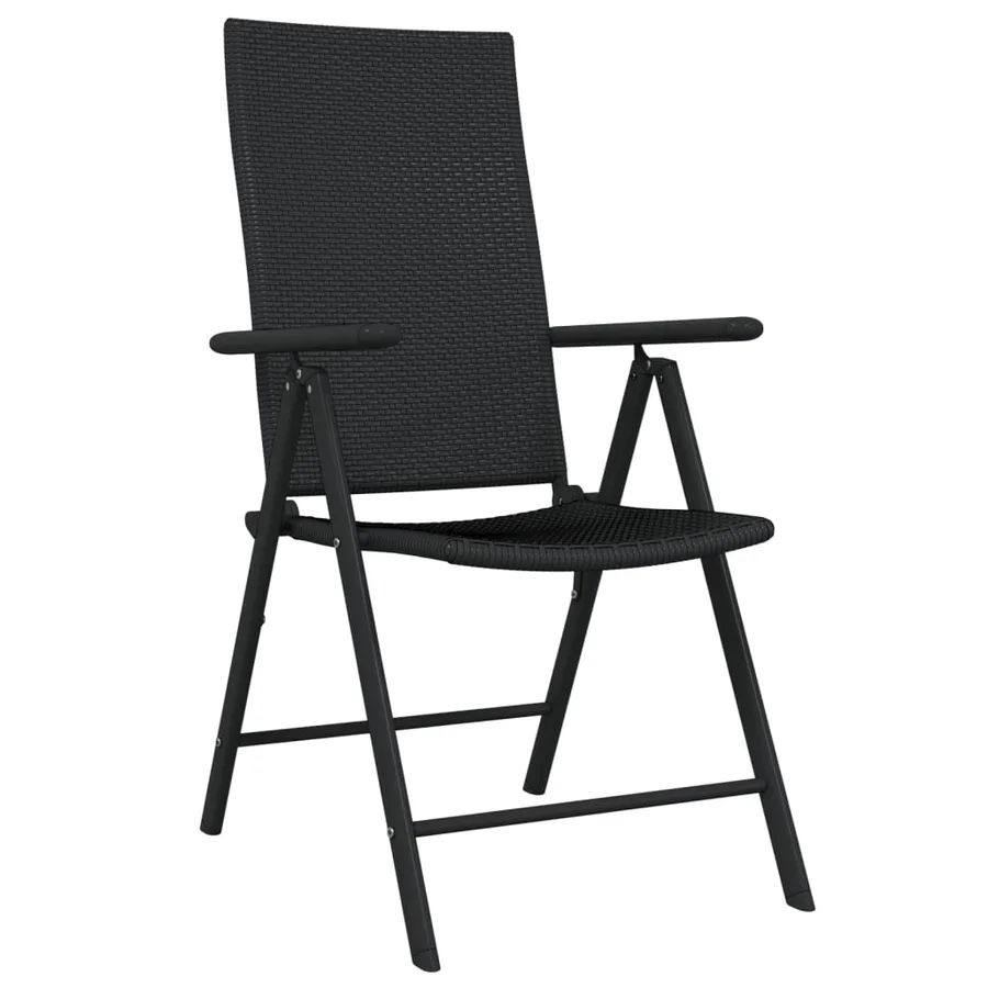 Ensemble à manger de jardin 9 pcs Noir - 3