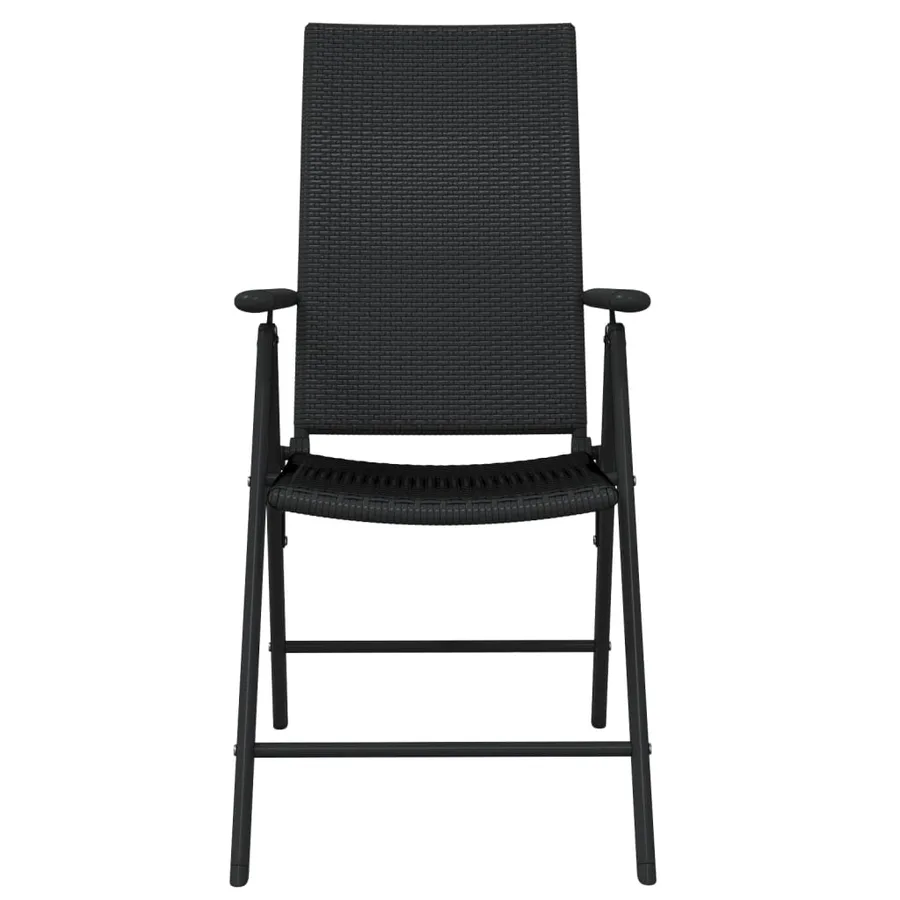 Ensemble à manger de jardin 9 pcs Noir - 4