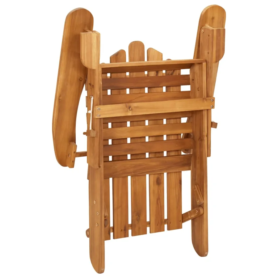 Ensemble de salon de jardin Adirondack 3 pcs bois acacia solide - 6