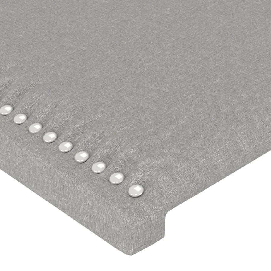 Tête de lit à LED Gris clair 147x16x118/128 cm Tissu - 3