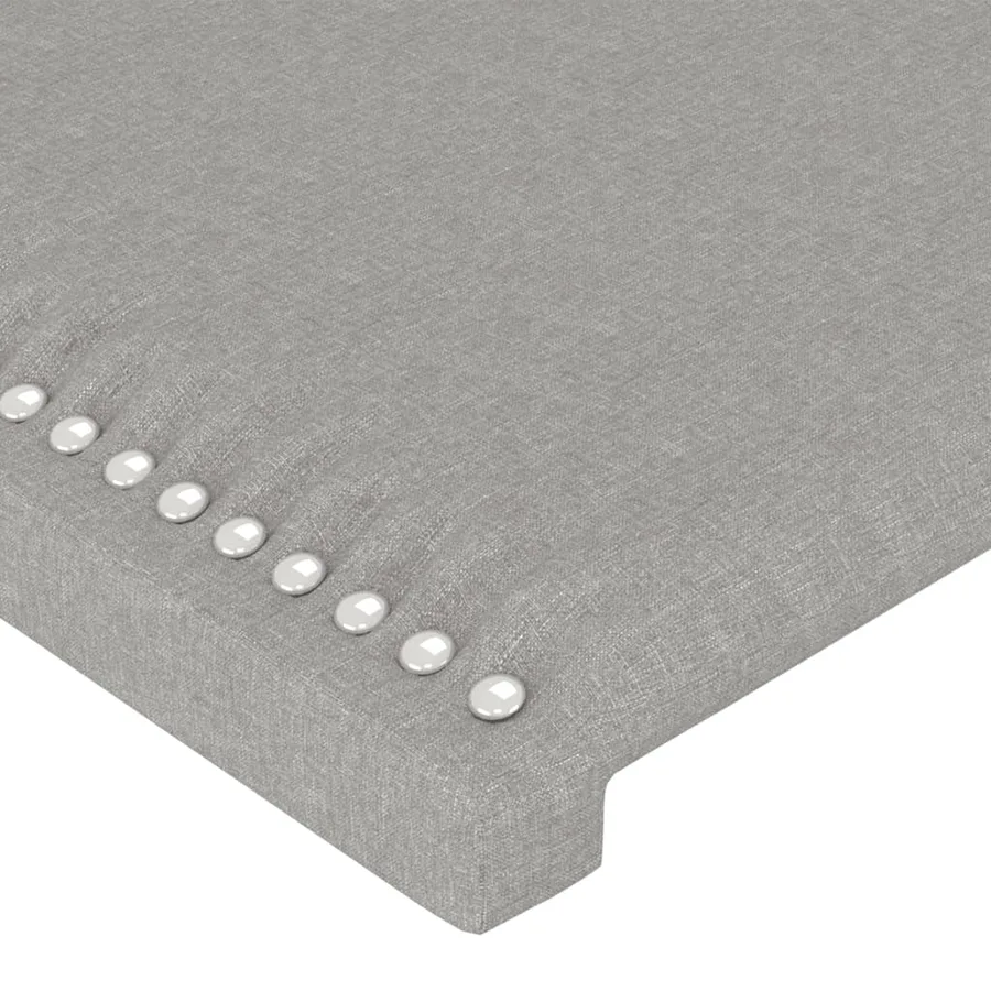Tête de lit à LED Gris clair 147x16x118/128 cm Tissu - 5