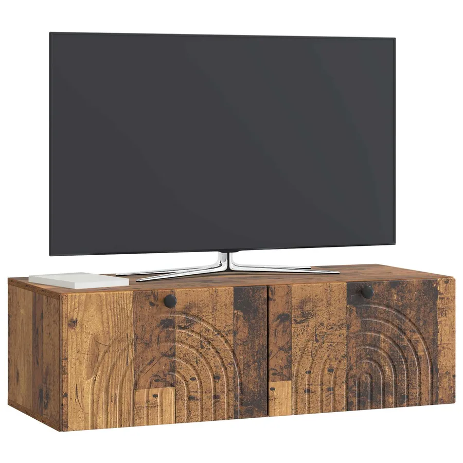 Meuble TV mural Bois ancien 99 x 41 x 30 cm Bois d'ingénierie - 3