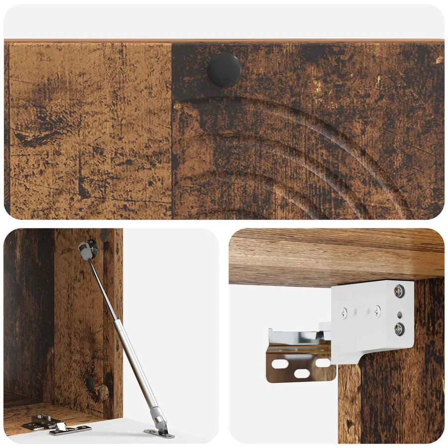 Meuble TV mural Bois ancien 99 x 41 x 30 cm Bois d'ingénierie - 9