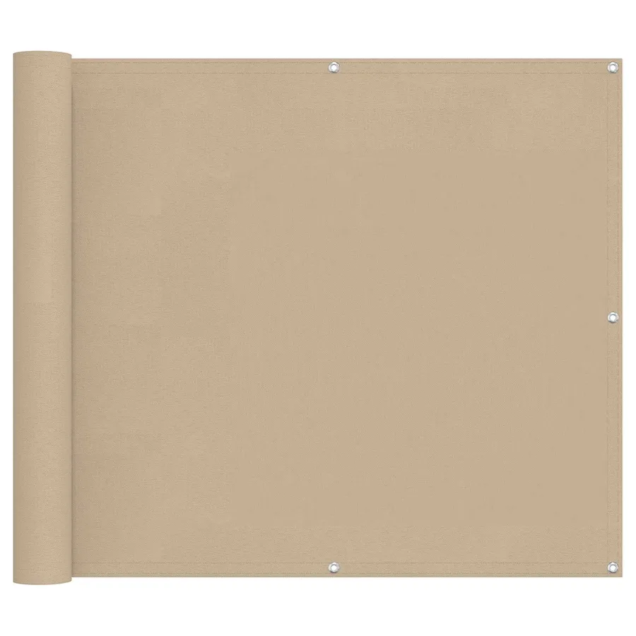 Écran de balcon Beige 100 x 400 cm Tissu Oxford - 2