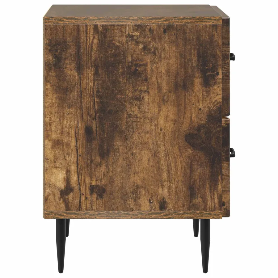 Cabinet de chevet avec tiroir Chêne fumé 43 x 34,5 x 47,5 cm - 6