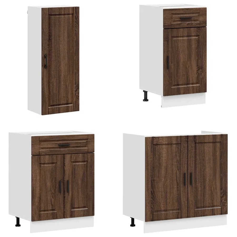 Unité de cuisine PORTO 8 pcs Chêne brun Bois d'ingénierie - 3
