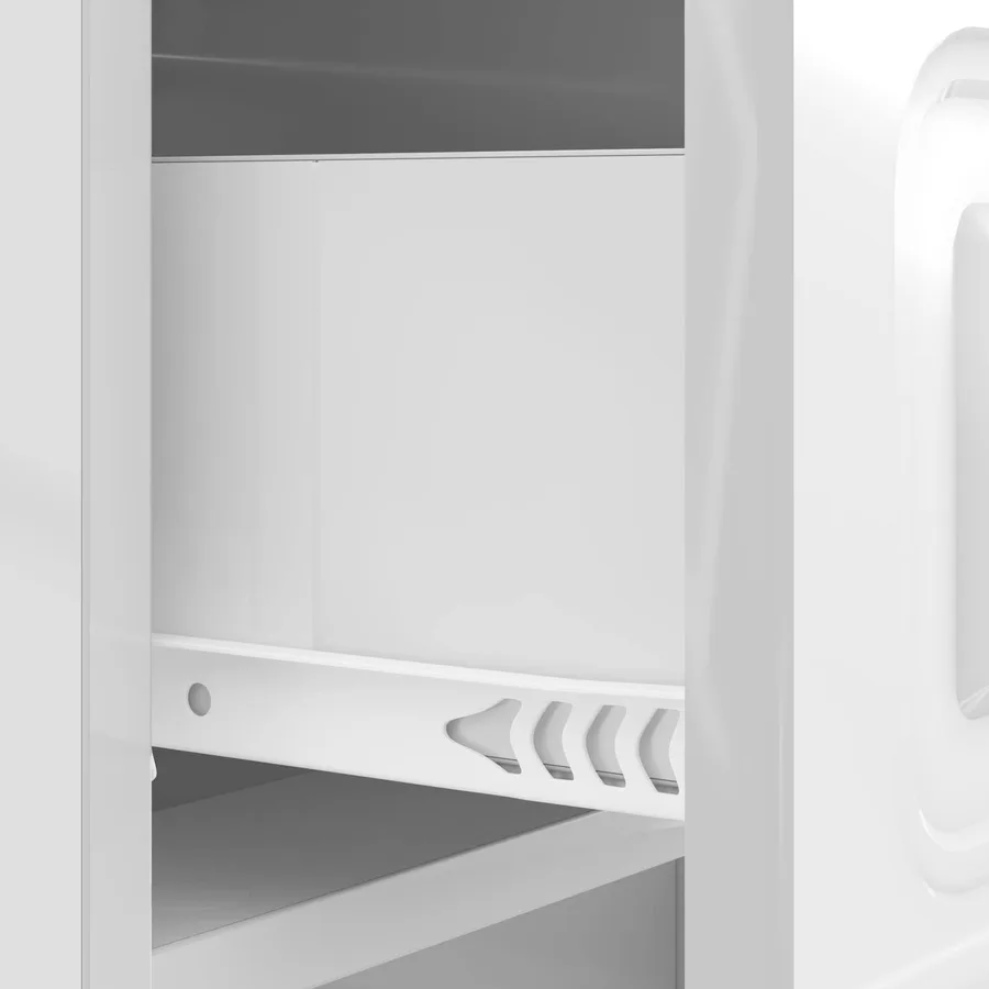 Cabinet de chevet avec tiroir Blanc brillant 43 x 41 x 63,5 cm - 9