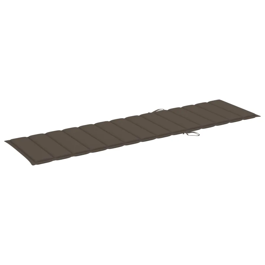 Chaises longues lot de 2 avec coussin beige Bois de teck solide - 25