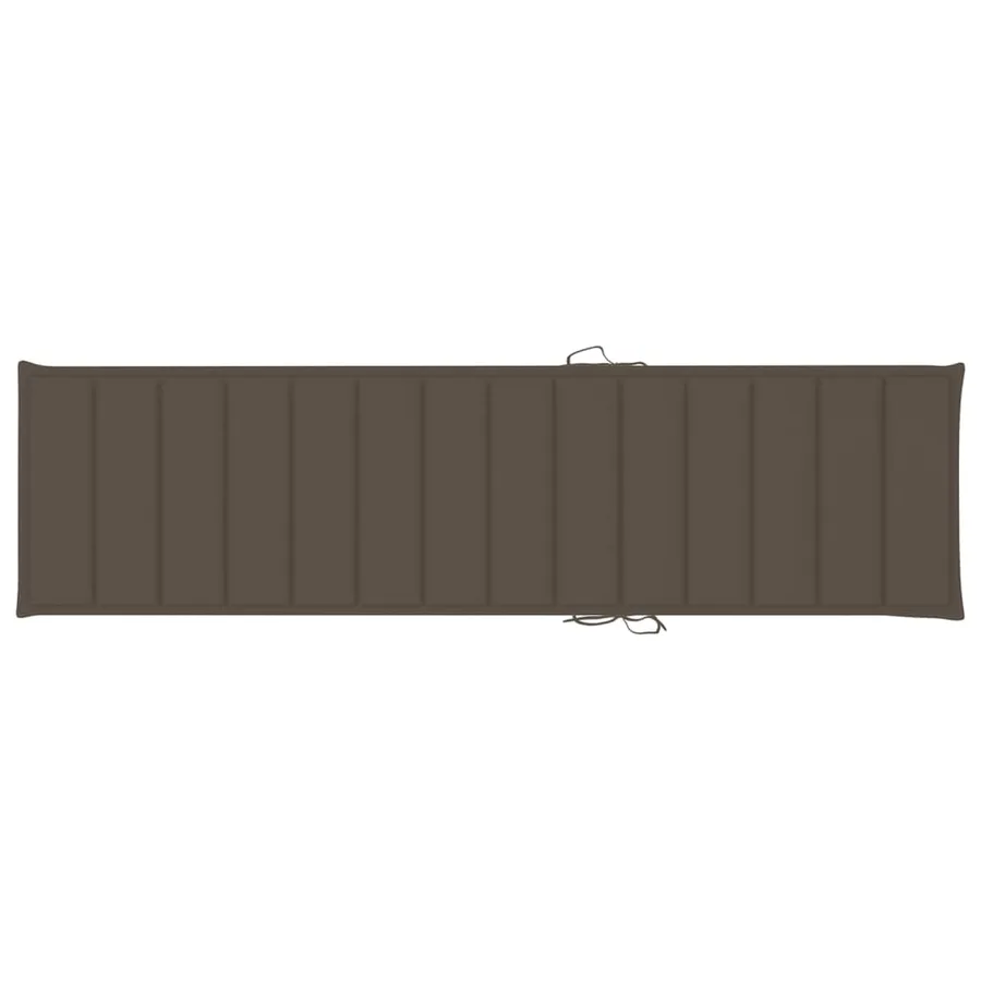 Chaises longues lot de 2 avec coussin beige Bois de teck solide - 32