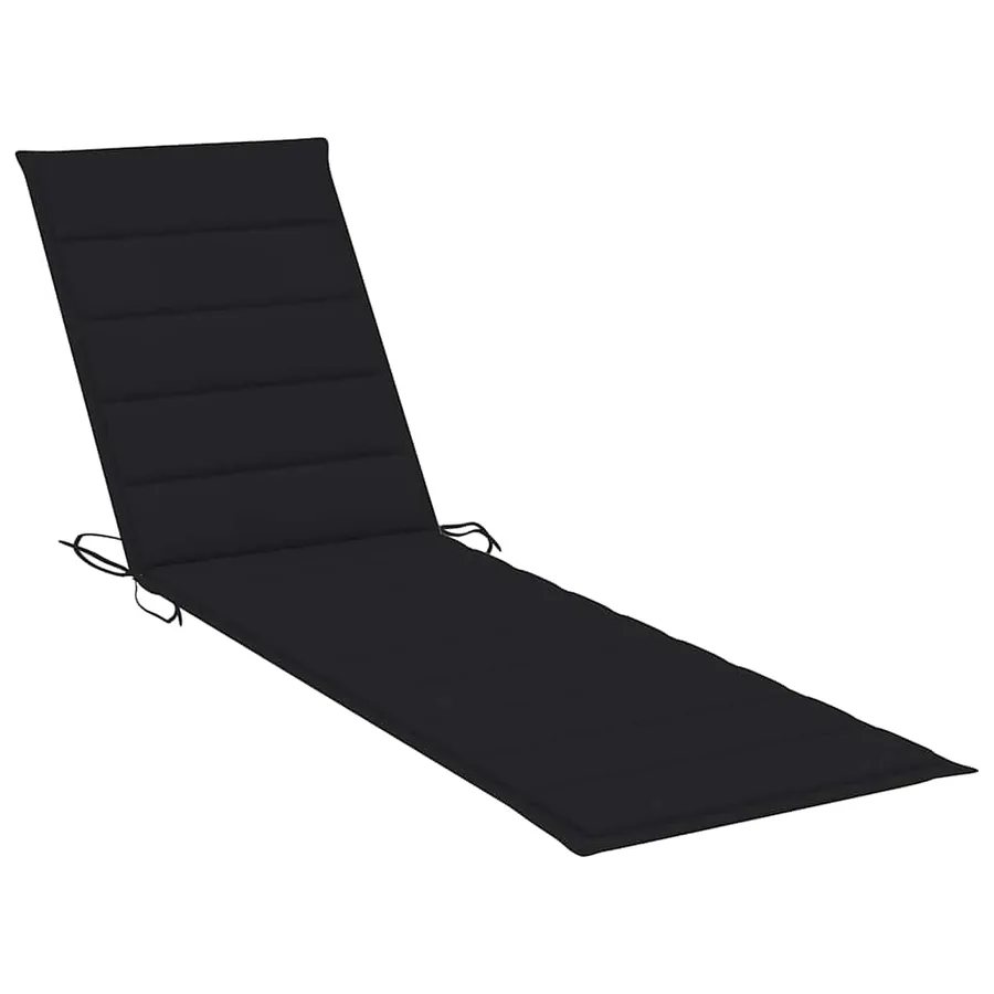 Chaises longues lot de 2 avec coussin beige Bois de teck solide - 40