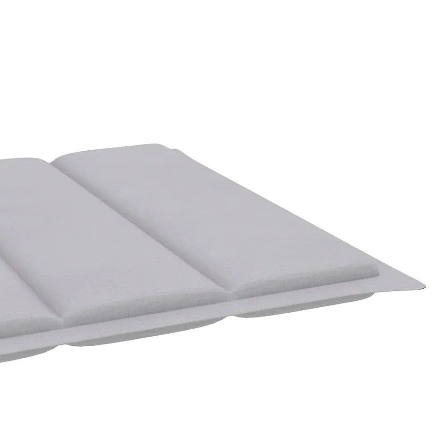 Chaises longues lot de 2 avec coussin beige Bois de teck solide - 58