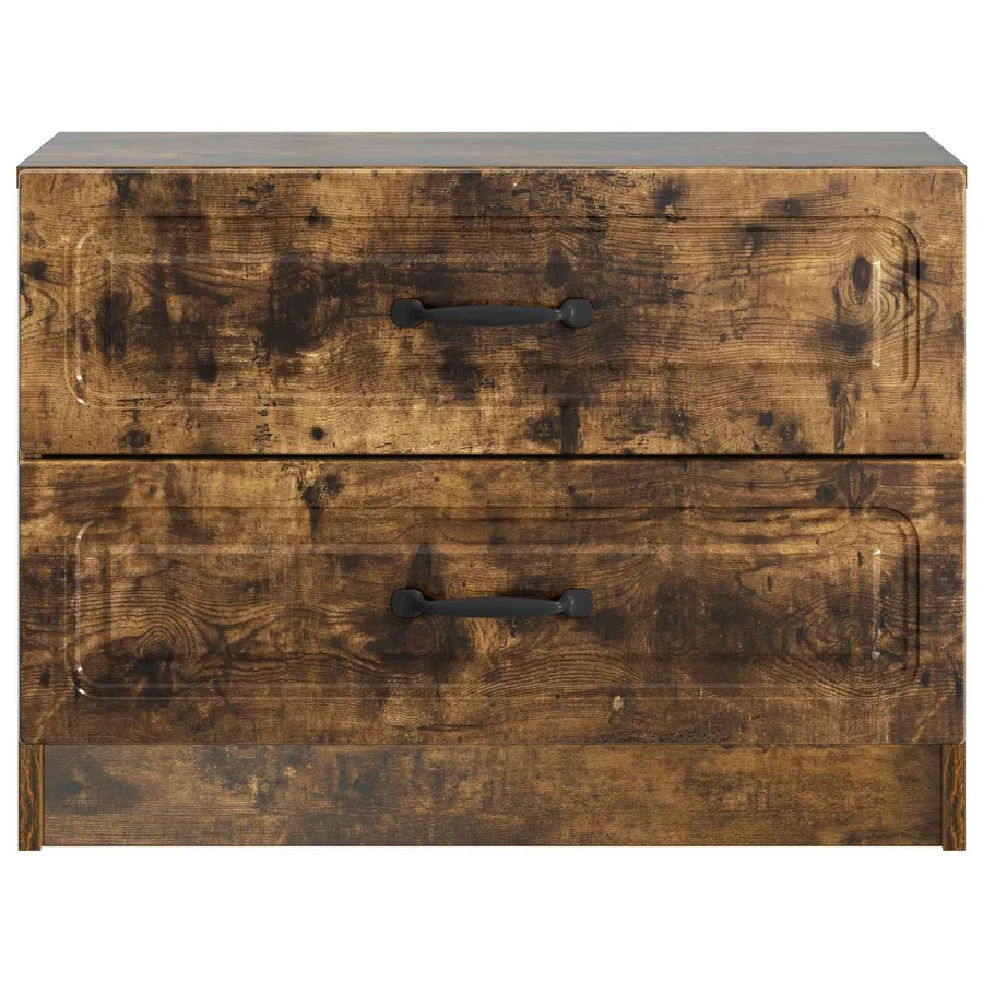 Cabinet de chevet avec tiroir Chêne fumé 62 x 34,5 x 44,5 cm - 5