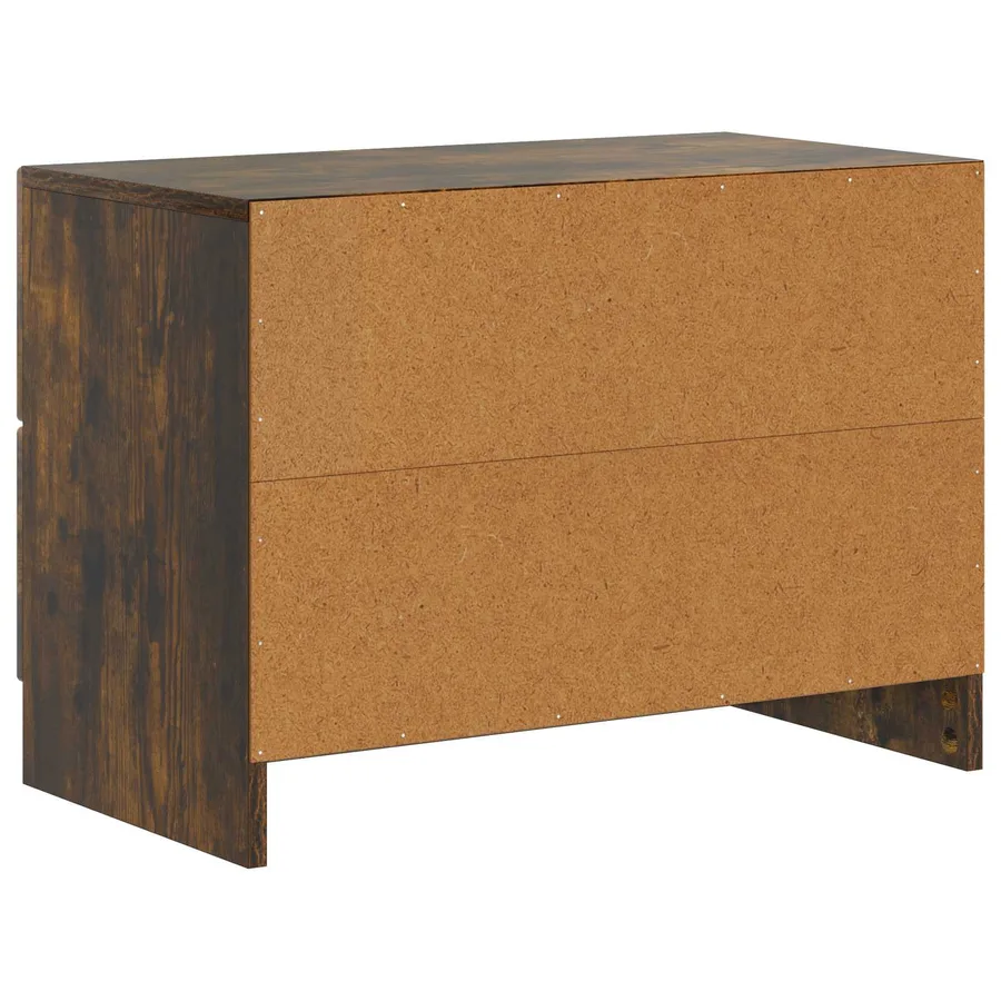 Cabinet de chevet avec tiroir Chêne fumé 62 x 34,5 x 44,5 cm - 7