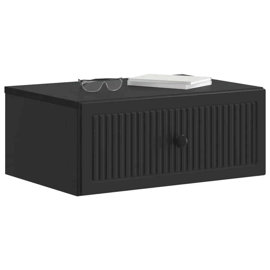 Cabinet de chevet avec tiroir 2 pcs Noir 49 x 34,5 x 20 cm - 3