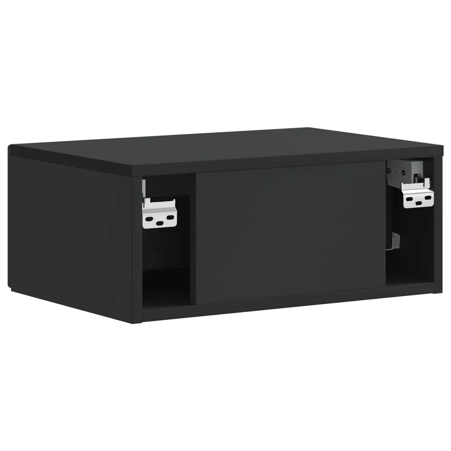 Cabinet de chevet avec tiroir 2 pcs Noir 49 x 34,5 x 20 cm - 9