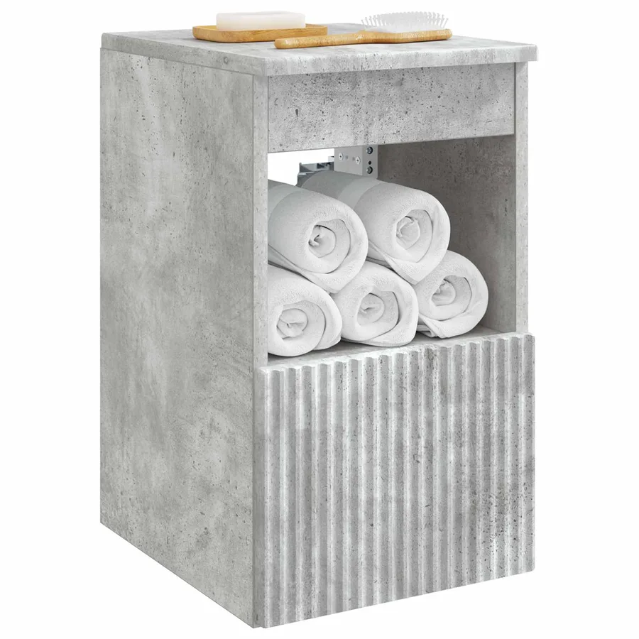 Armoire de salle de bain Gris béton 30 x 35 x 50 cm - 3