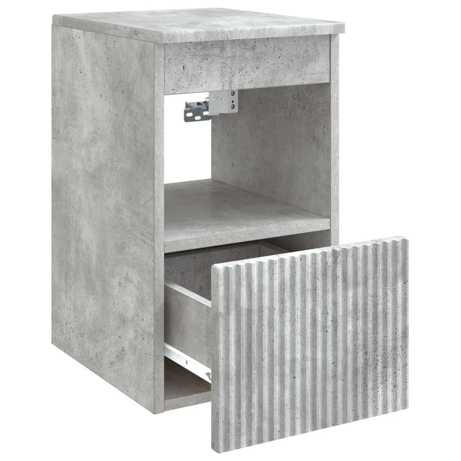 Armoire de salle de bain Gris béton 30 x 35 x 50 cm - 5