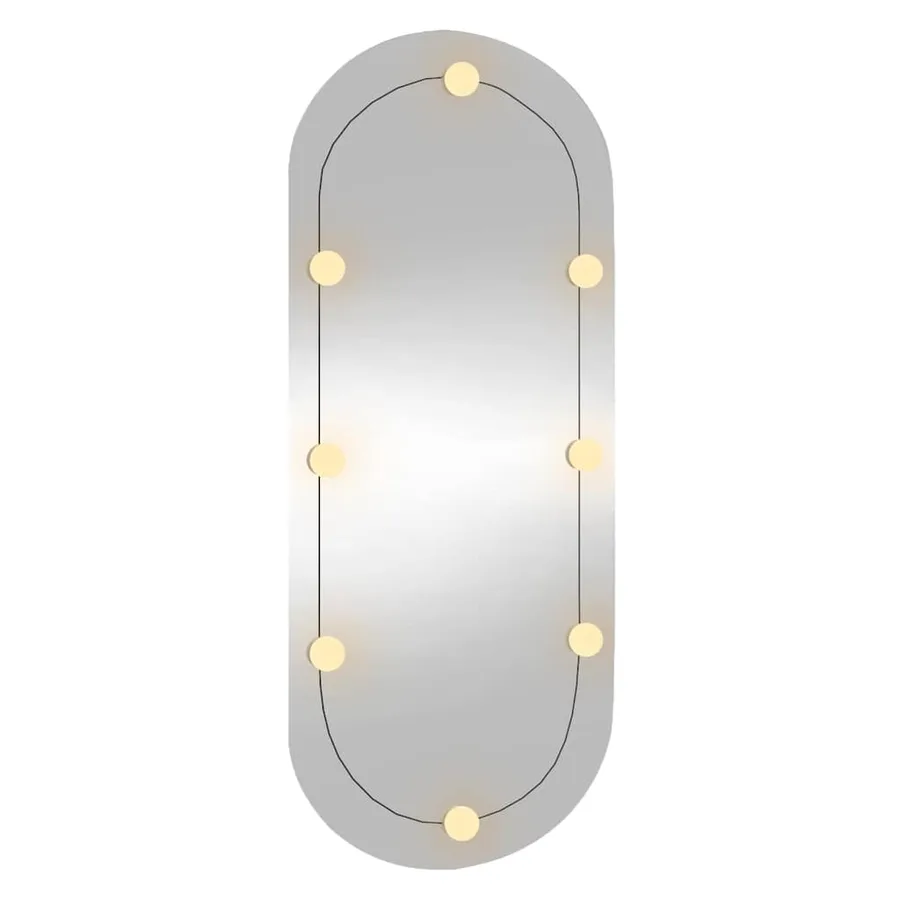 Miroir mural avec lumières LED 40x90 cm verre ovale - 4
