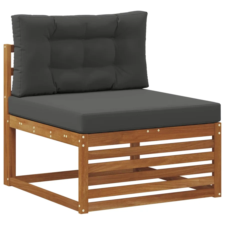 Ensemble de canapés d'extérieur 6 pcs Naturel et Anthracite - 4