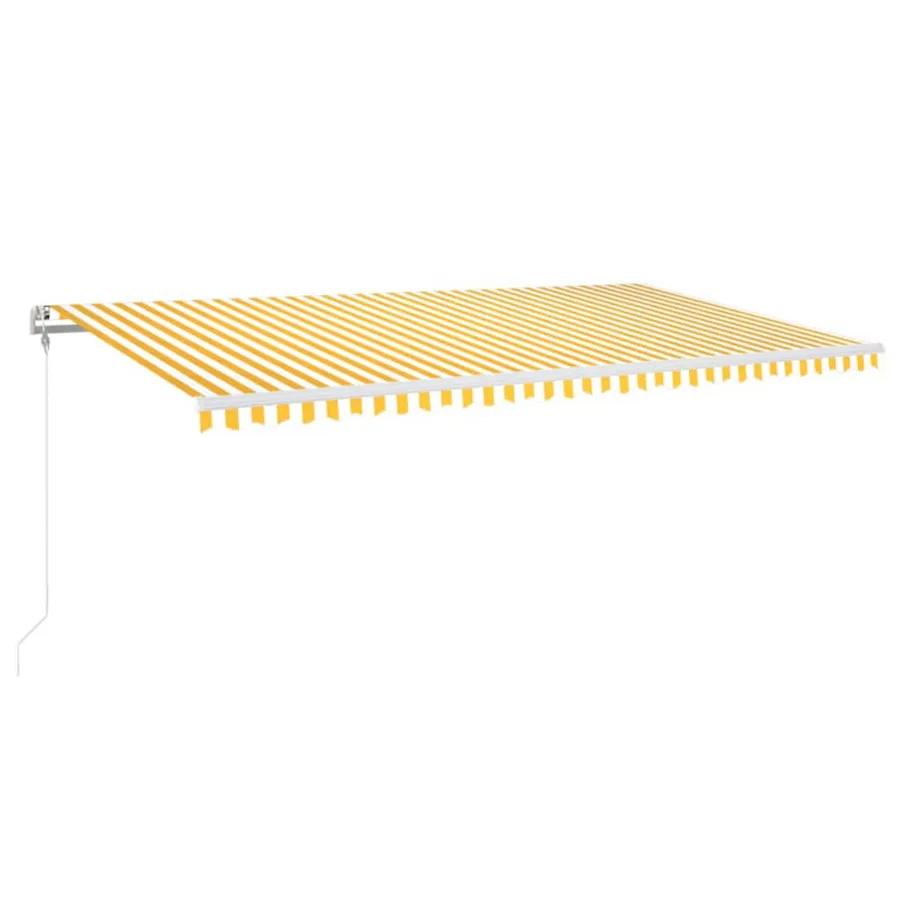 Auvent automatique capteur de vent LED 600x350cm Jaune et blanc - 2