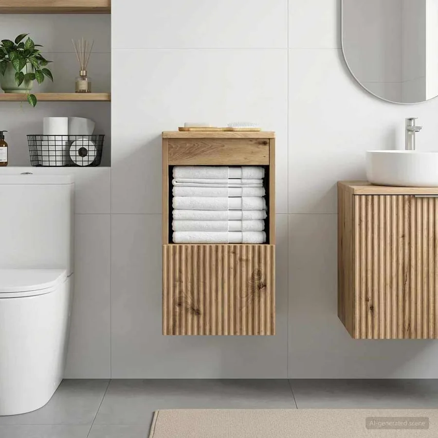 Armoire de salle de bain Chêne artisanal 30 x 35 x 50 cm