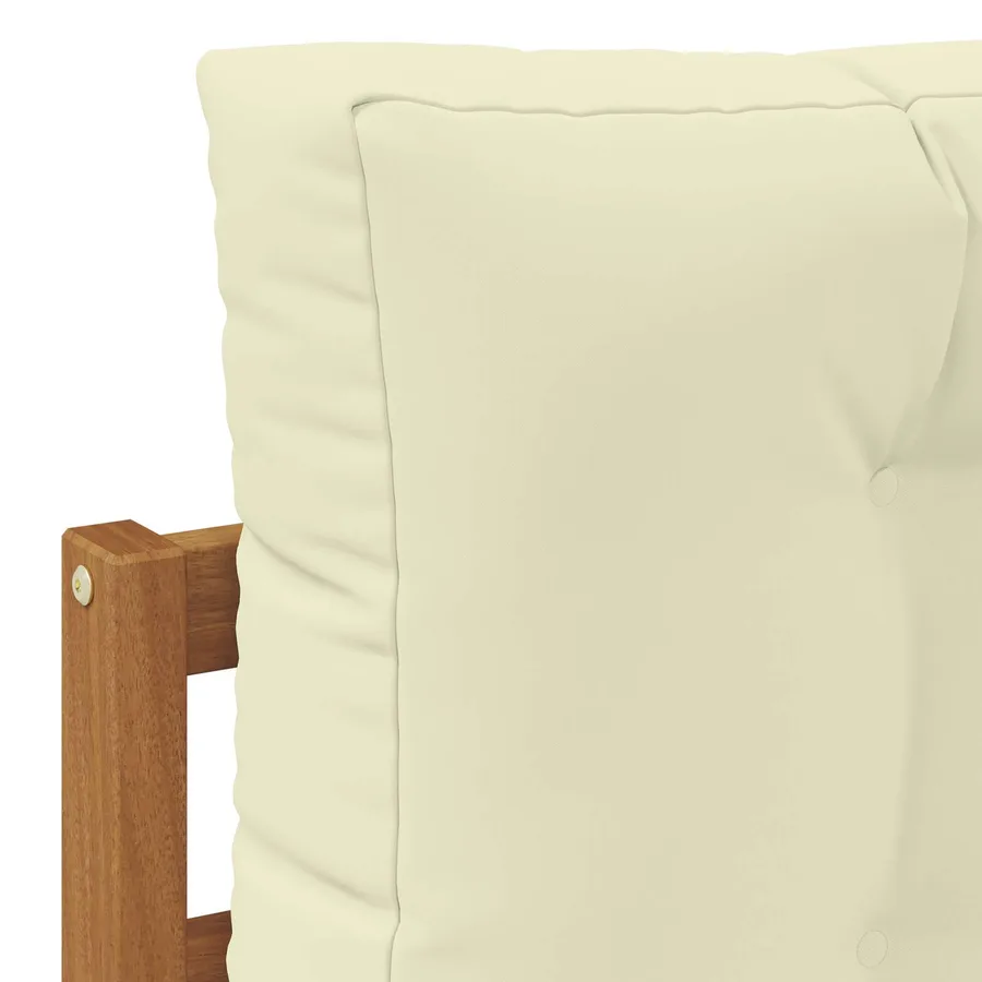 Canapé d’extérieur Bois d'acacia massif et polyester - 6