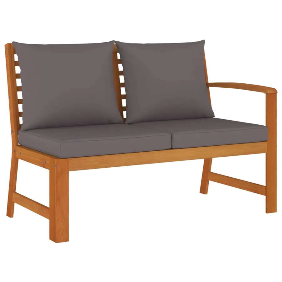 Ensemble à manger de jardin coussins 9 pcs Bois acacia - 5