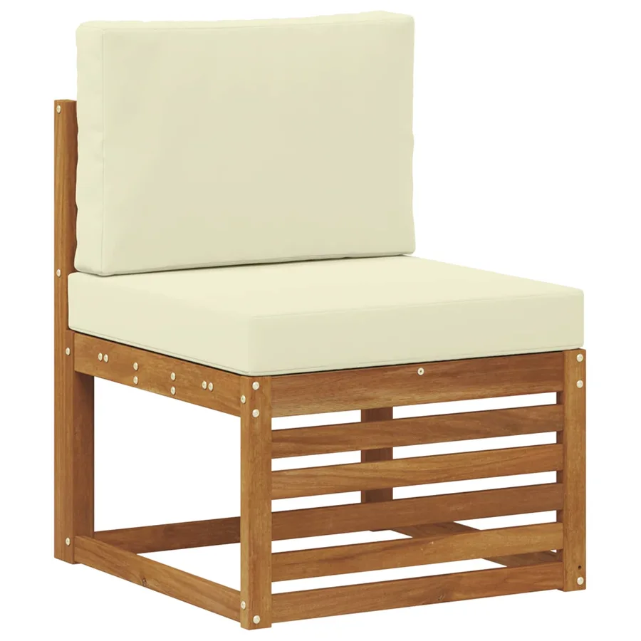 Ensemble de canapés d'extérieur 3 pcs Naturel et Crème - 3