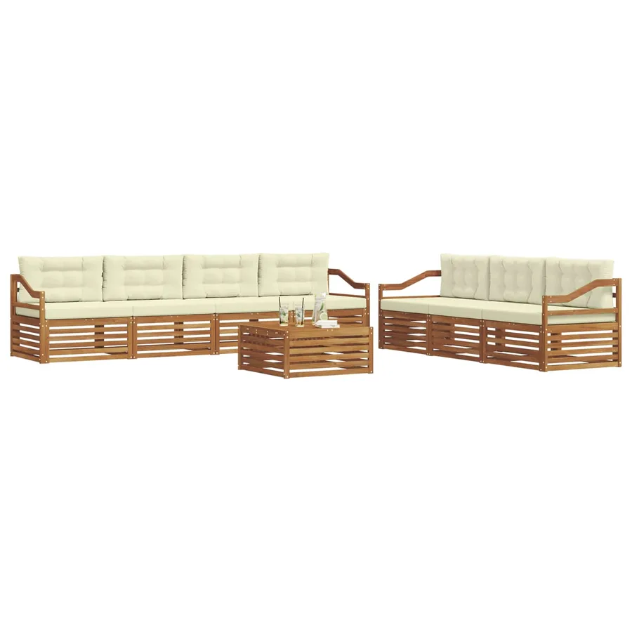 Ensemble de canapés d'extérieur 8 pcs Naturel et Crème - 3