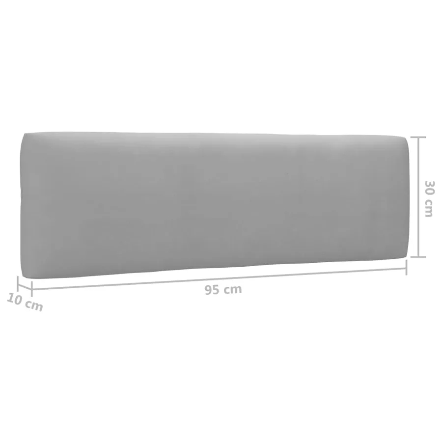 Canapé d'angle palette de jardin Gris Bois de pin imprégné - 10