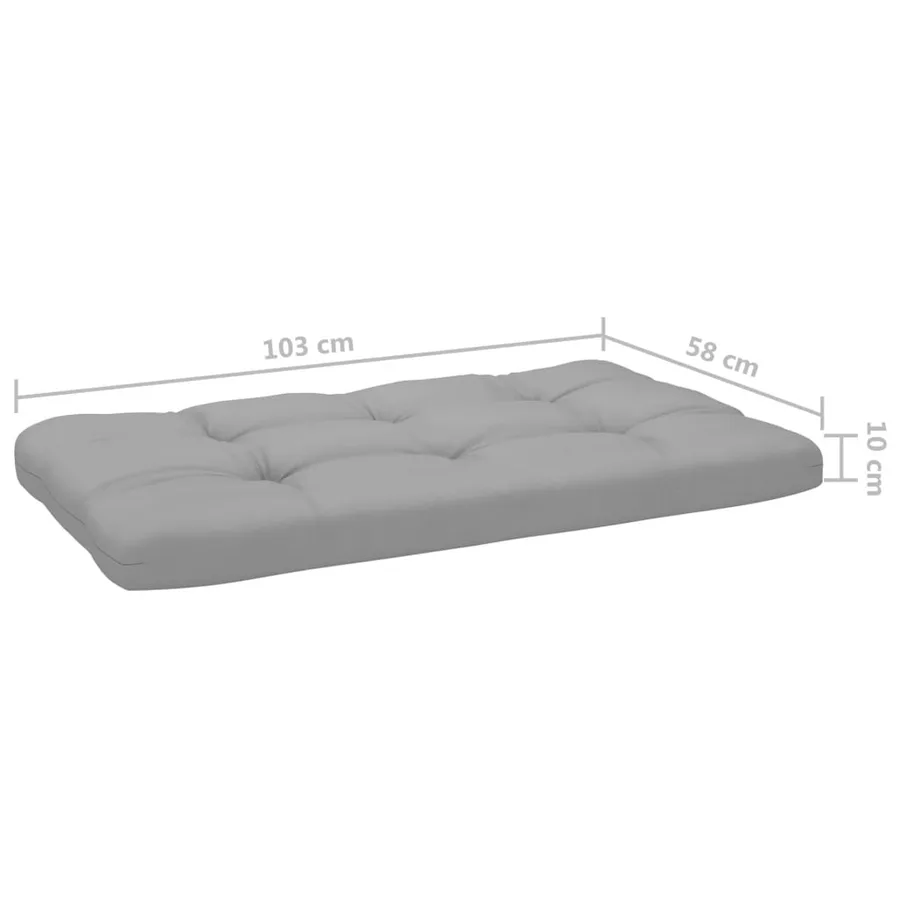 Canapé d'angle palette de jardin Gris Bois de pin imprégné - 8