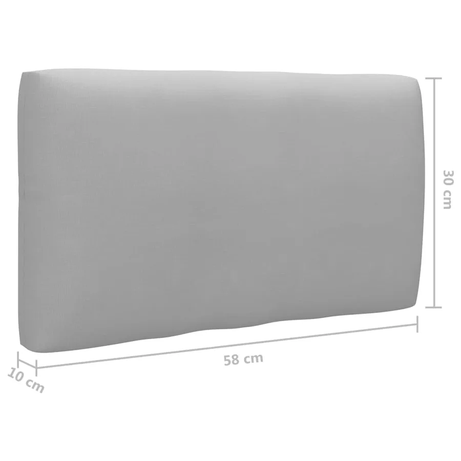 Canapé d'angle palette de jardin Gris Bois de pin imprégné - 9