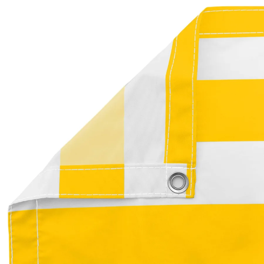 Écran de balcon Jaune et blanc 110 x 600 cm Tissu Oxford - 5