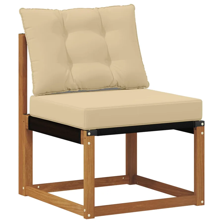 Ensemble de canapés d'extérieur 3 pcs Naturel et Beige - 3