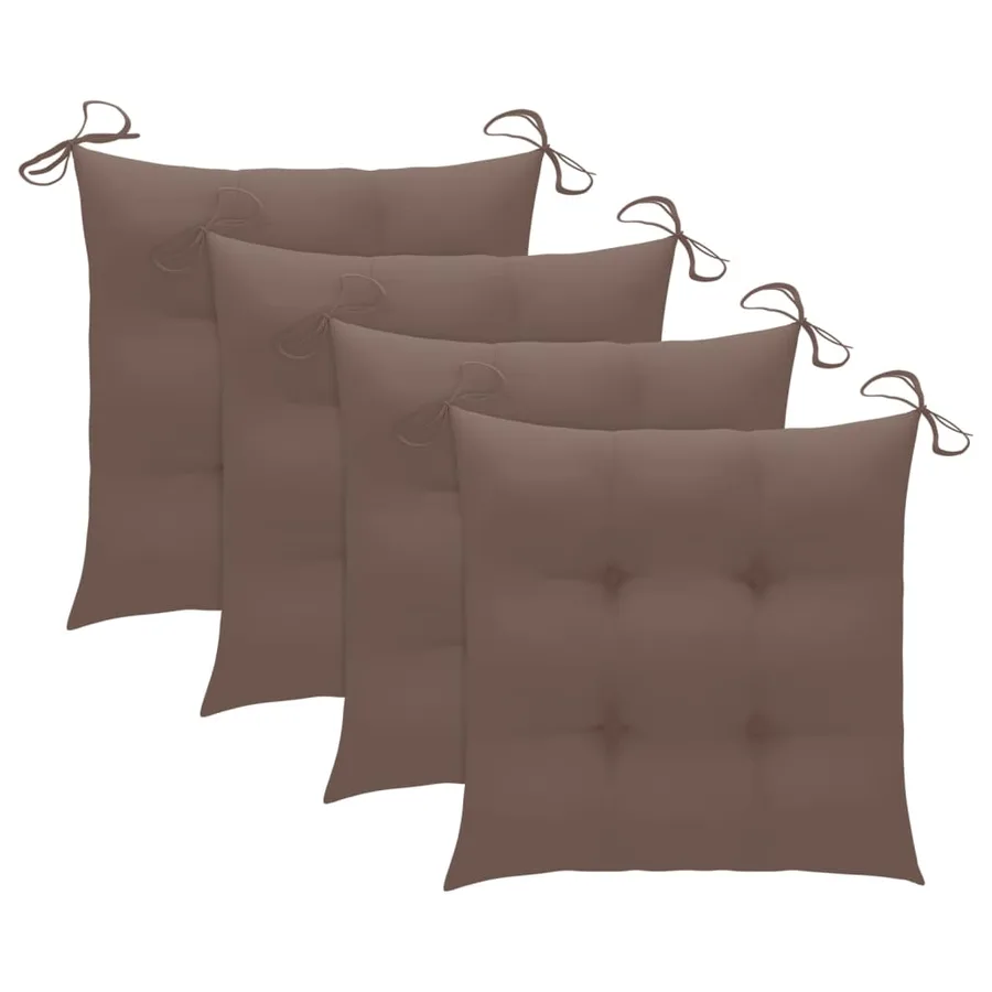 Chaises à manger de jardin avec coussins lot de 3 Acacia massif - 4