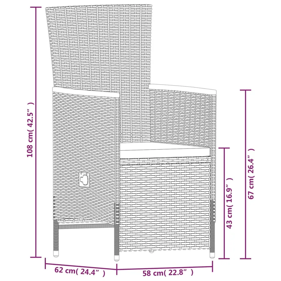 Ensemble à manger de jardin avec coussins 7 pcs Gris - 9