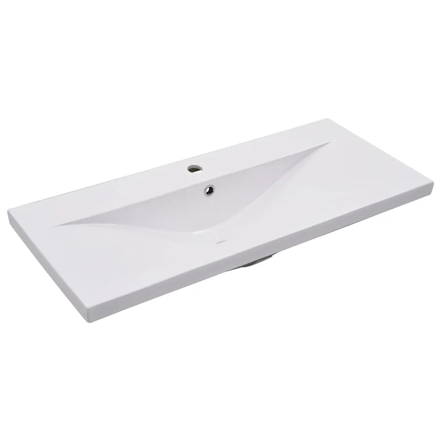Armoire d'évier avec lavabo intégré Blanc brillant - 11