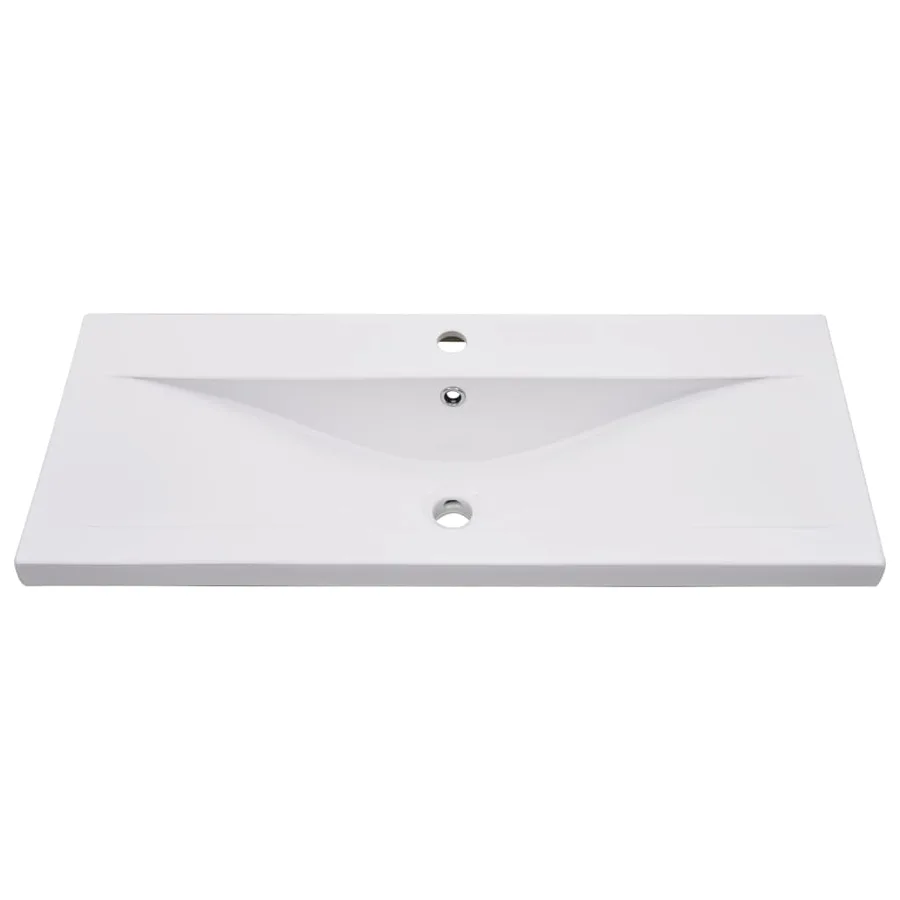 Armoire d'évier avec lavabo intégré Blanc brillant - 12