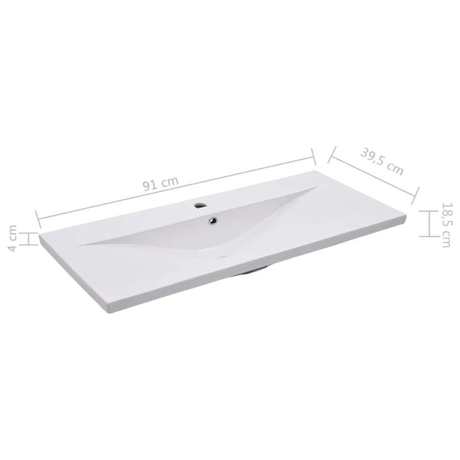 Armoire d'évier avec lavabo intégré Blanc brillant - 15