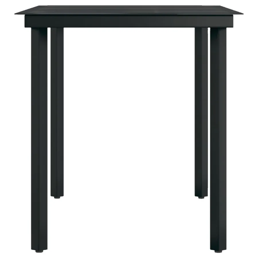 Ensemble à manger de jardin 5 pcs Noir - 7