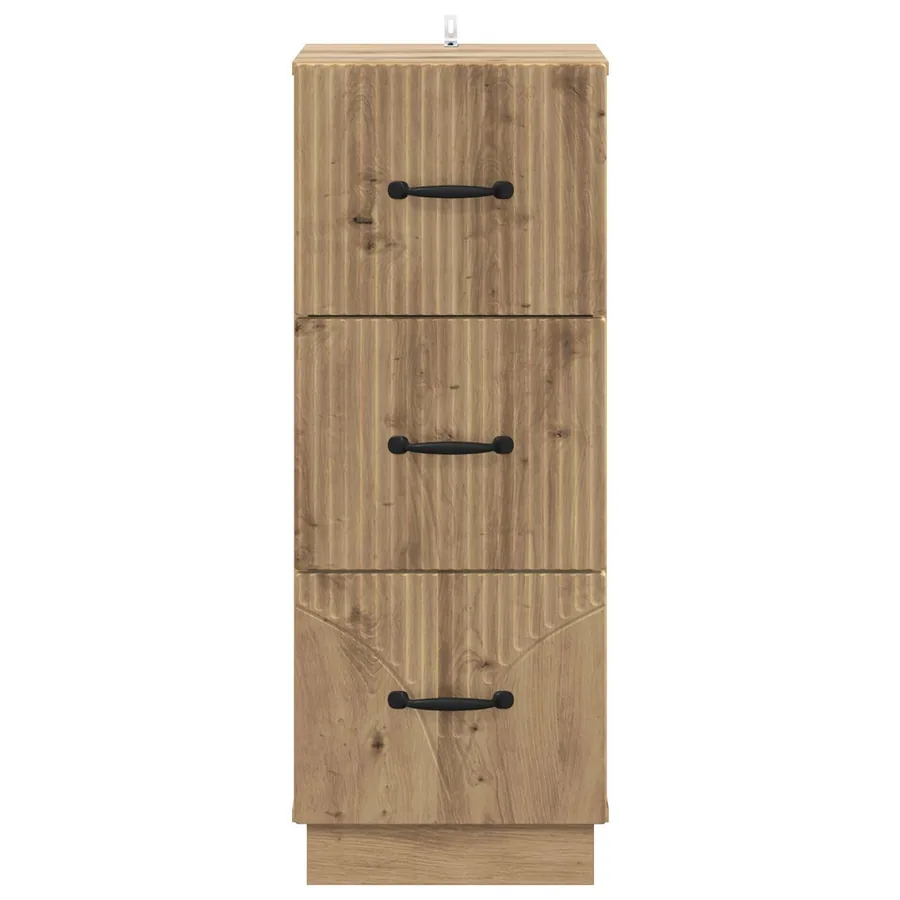 Armoire à tiroirs 33 x 34,5 x 87 cm Bois d'ingénierie - 6