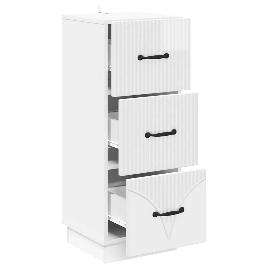 Armoire à tiroirs Blanc brillant 33 x 34,5 x 87 cm - 5