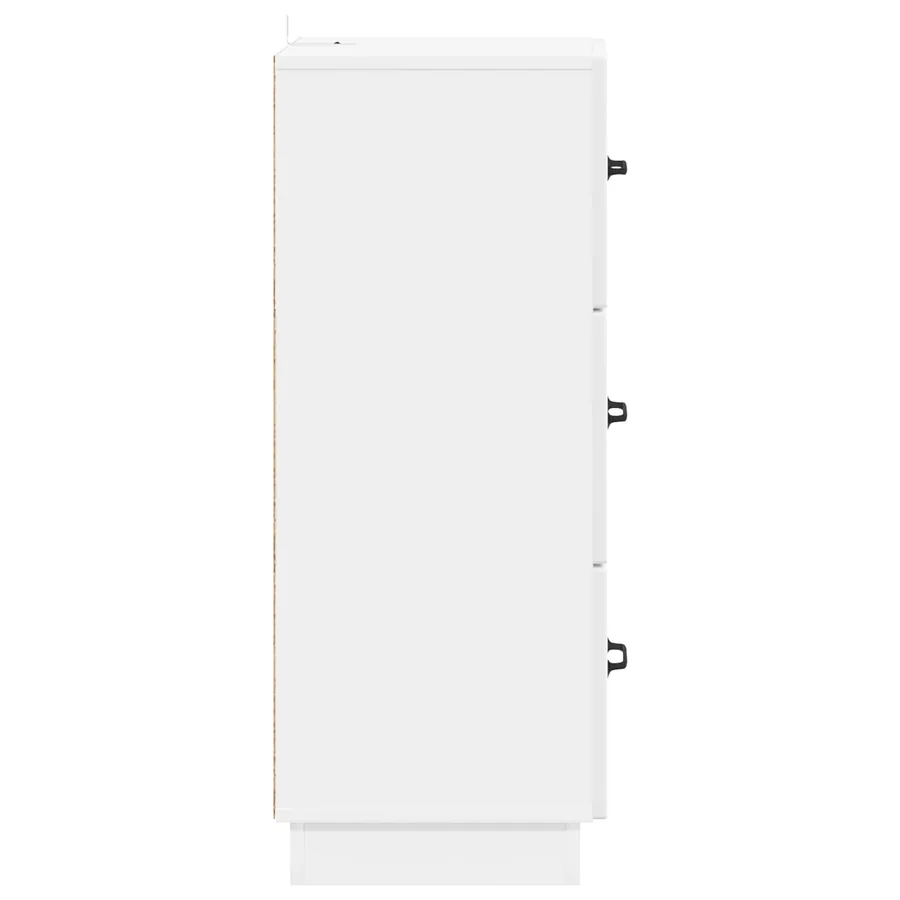 Armoire à tiroirs Blanc brillant 33 x 34,5 x 87 cm - 7