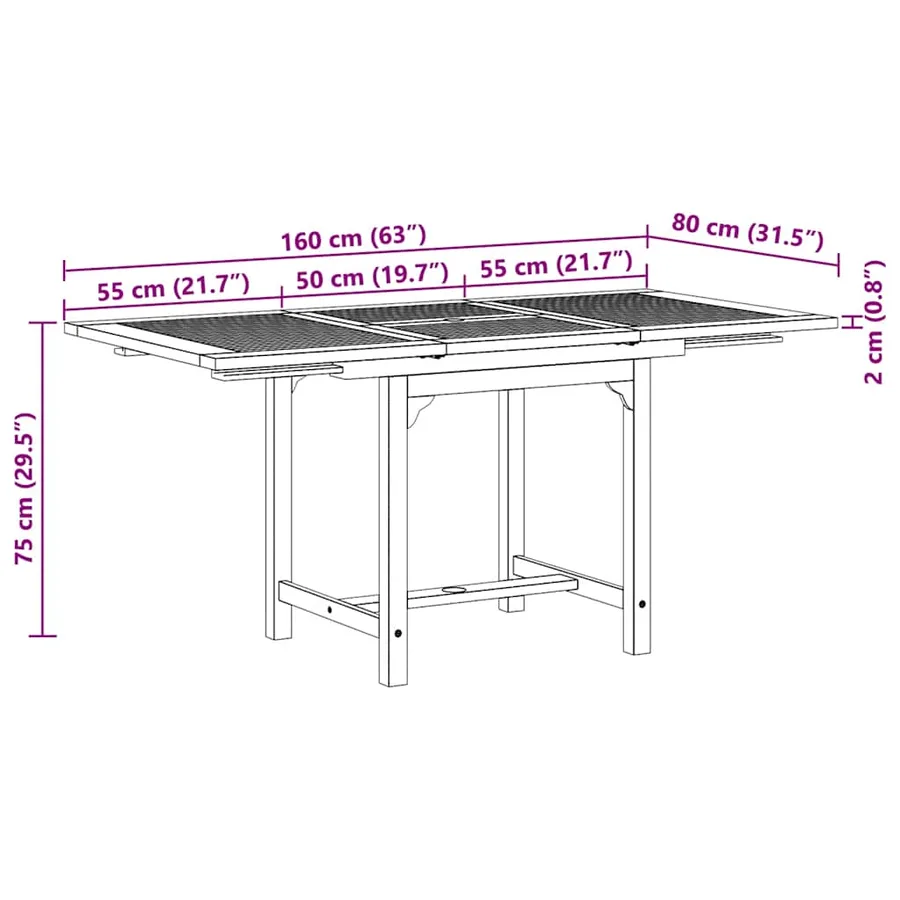Salon de jardin 7 pcs Bois de teck massif - 13