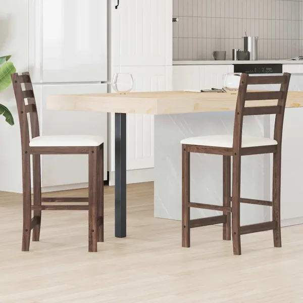 Chaises de salle à manger 2 pcs Marron Clair